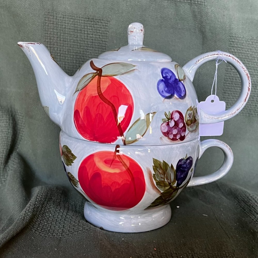 MESA INTERNATIONAL Tea For One Handcrafted Teapot & Cup